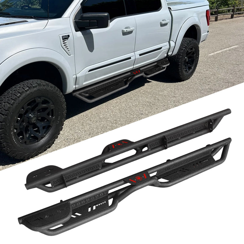 Steel Side Steps 2015-2025 Ford F150 & 2017-2025 Ford F250 F350-1