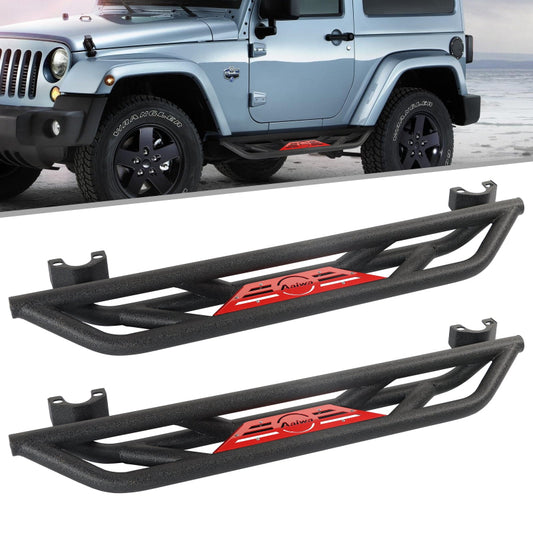 Steel Side Steps for 2007-2018 Wrangler JK 2-Door-2