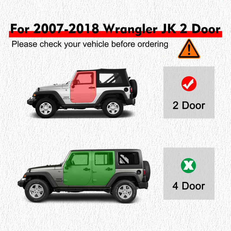 Steel Side Steps for 2007-2018 Wrangler JK 2-Door-3