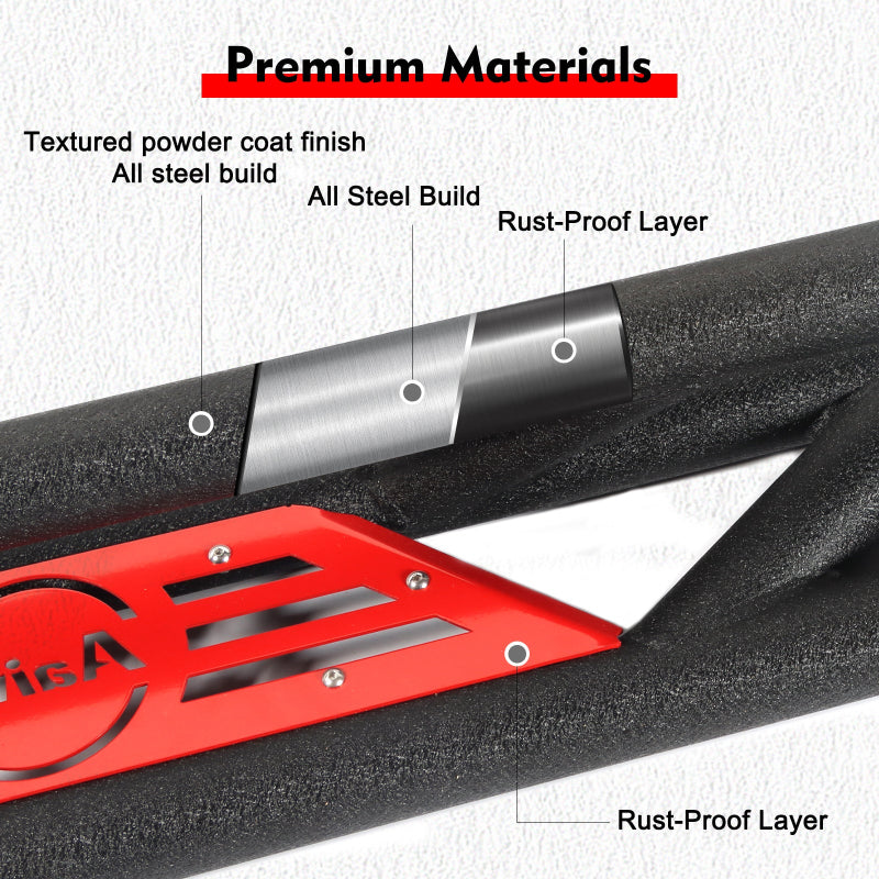 Steel Side Steps for 2007-2018 Wrangler JK 2-Door-5