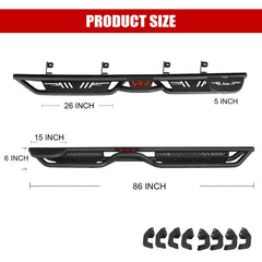 Steel Side Steps for 2015-2025 Chevy Colorado/GMC Canyon 2015-2025 Crew Cab-3