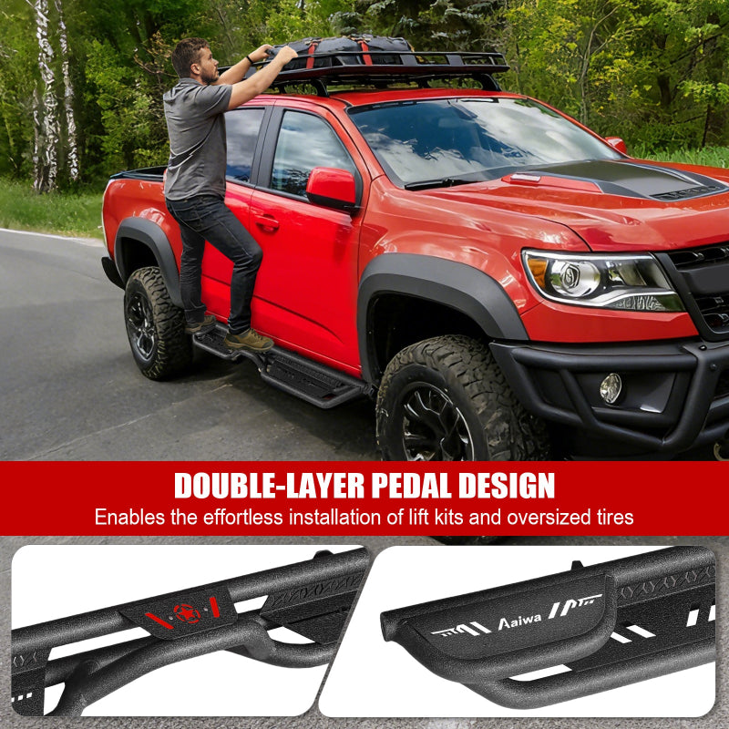 Steel Side Steps for 2015-2025 Chevy Colorado/GMC Canyon 2015-2025 Crew Cab-8